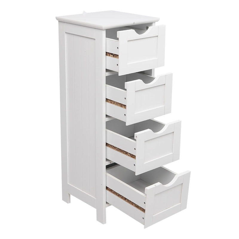 32 FCH 4 Drawers bathroom ark Storage Cabinet white