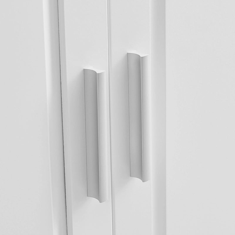 Tall and Wide Storage Cabinet with Doors,Three Drawers