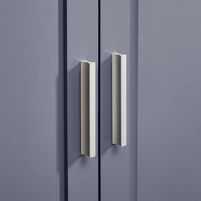 Tall and Wide Storage Cabinet with Doors,Three Drawers