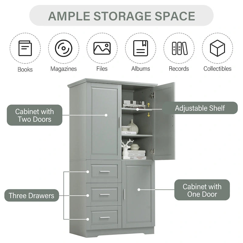 Merax Tall and Wide Storage Cabinet with Doors
