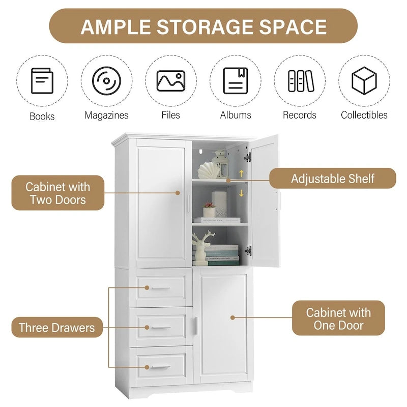 Merax Tall and Wide Storage Cabinet with Doors