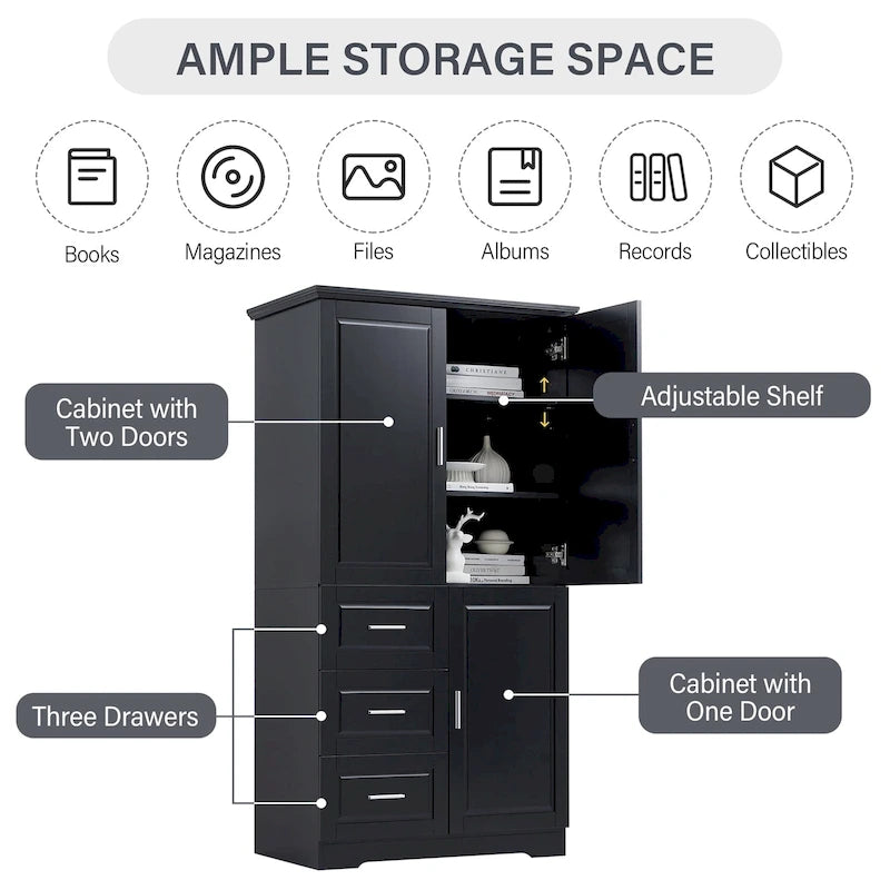 Merax Tall and Wide Storage Cabinet with Doors