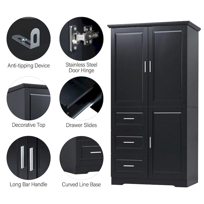 Merax Tall and Wide Storage Cabinet with Doors