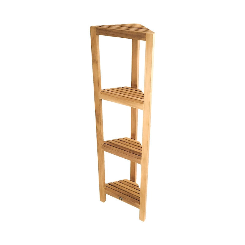 Teak Corner Shelf Fiji 50  (128cm) 4 tiers