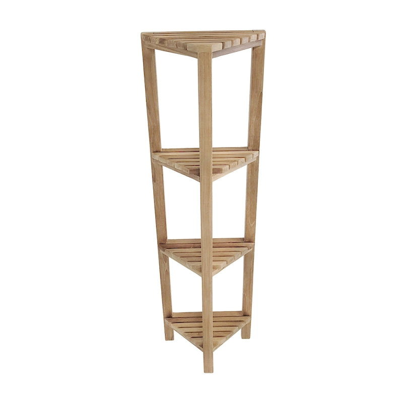 Teak Corner Shelf Fiji 50  (128cm) 4 tiers
