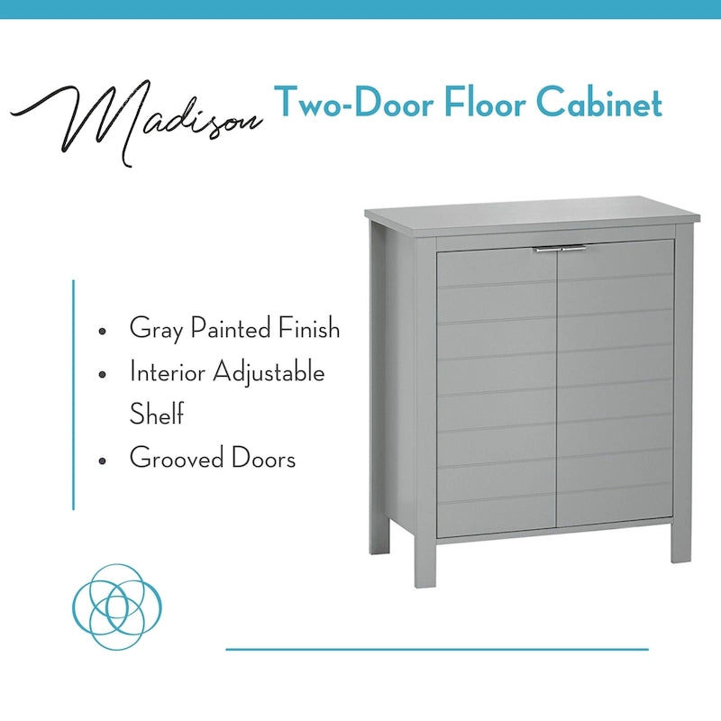 RiverRidge Madison Two-Door Bathroom and Laundry Storage Cabinet with Adjustable Shelf - N/A