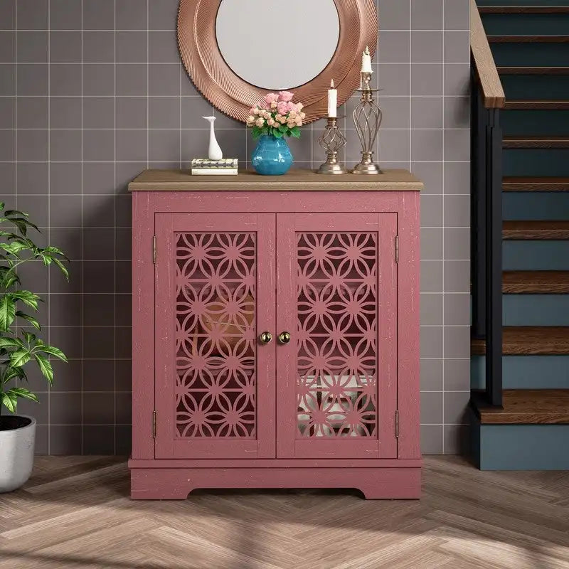 31 in. Rustic Bathroom Bedroom Accent Storage Cabinet