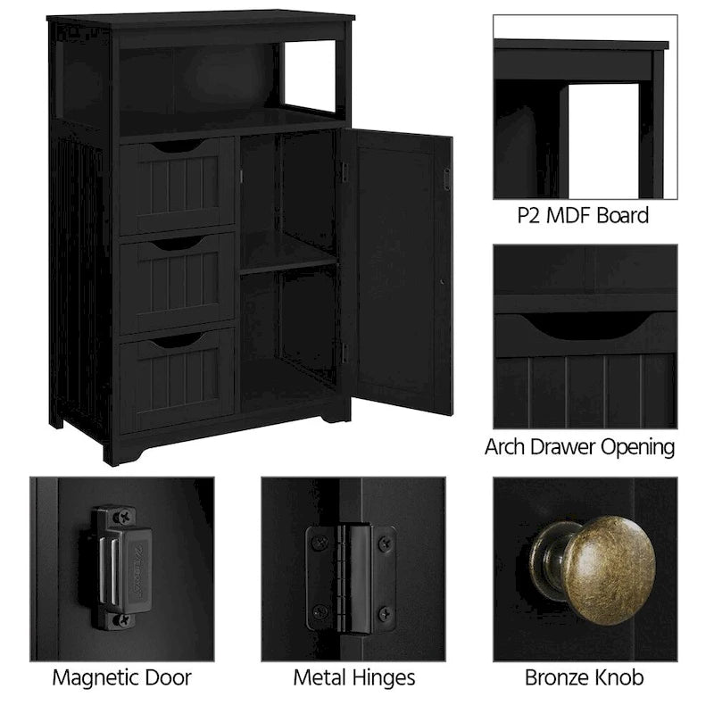 Yaheetech Bathroom Floor Cabinet Bedroom Cabinet Storage Organizer