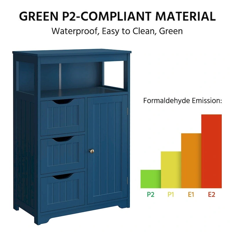Yaheetech Bathroom Floor Cabinet Bedroom Cabinet Storage Organizer