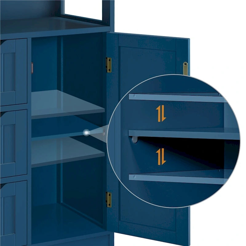 Yaheetech Bathroom Floor Cabinet Bedroom Cabinet Storage Organizer