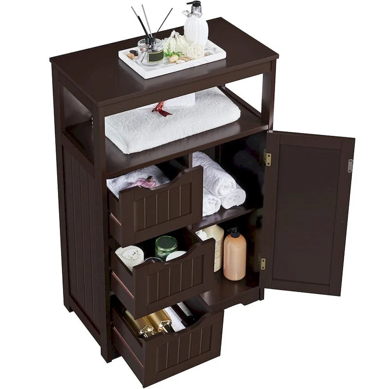 Yaheetech Bathroom Floor Cabinet Bedroom Cabinet Storage Organizer