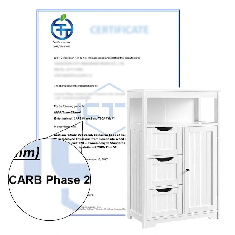 Yaheetech Bathroom Floor Cabinet Bedroom Cabinet Storage Organizer