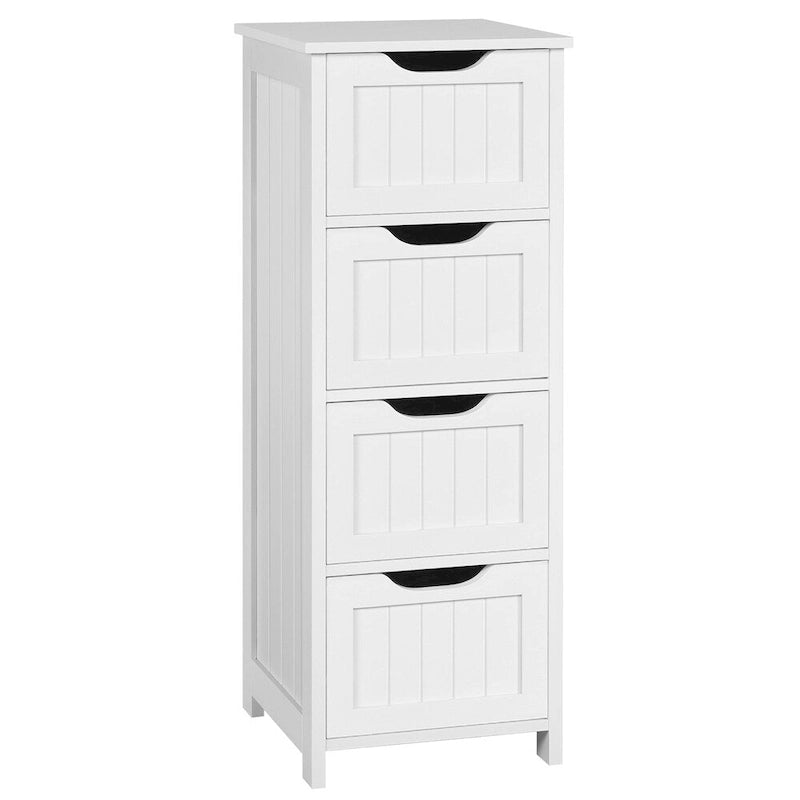 Yaheetech Bathroom Floor Cabinet Slim Bath Cabinet with 4 Drawers
