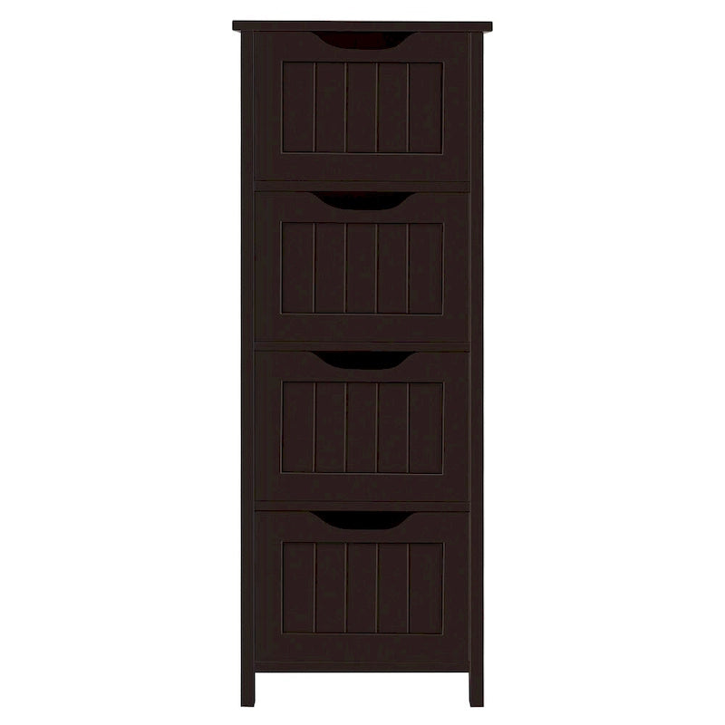 Yaheetech Bathroom Floor Cabinet Slim Bath Cabinet with 4 Drawers