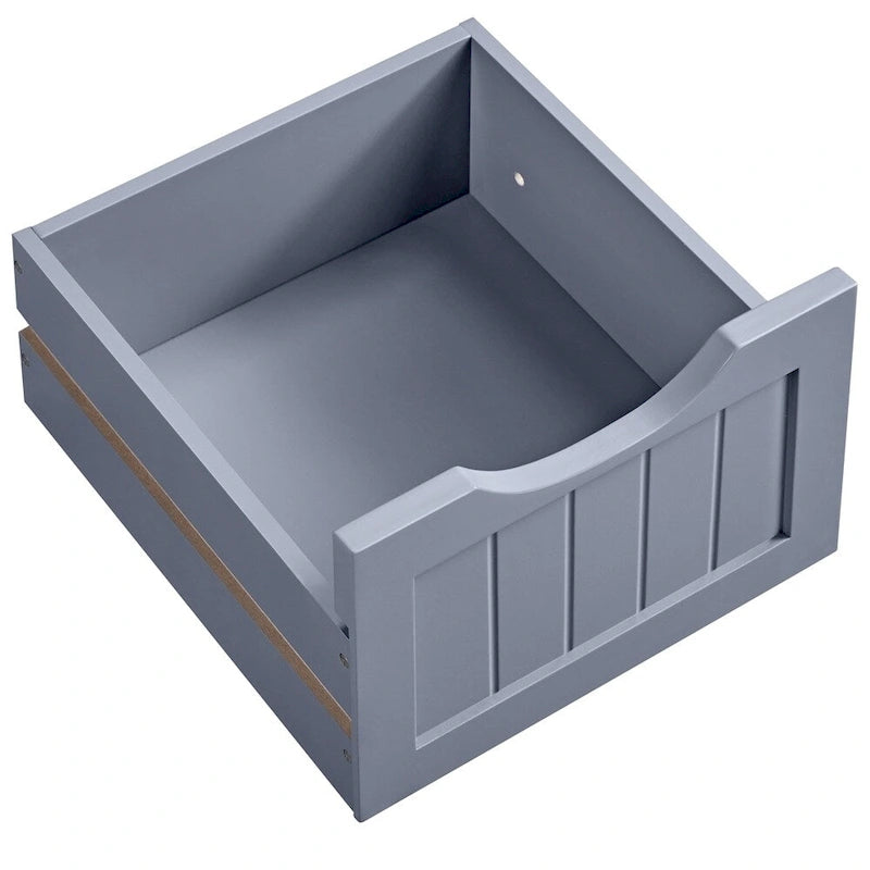 Yaheetech Bathroom Floor Cabinet Slim Bath Cabinet with 4 Drawers