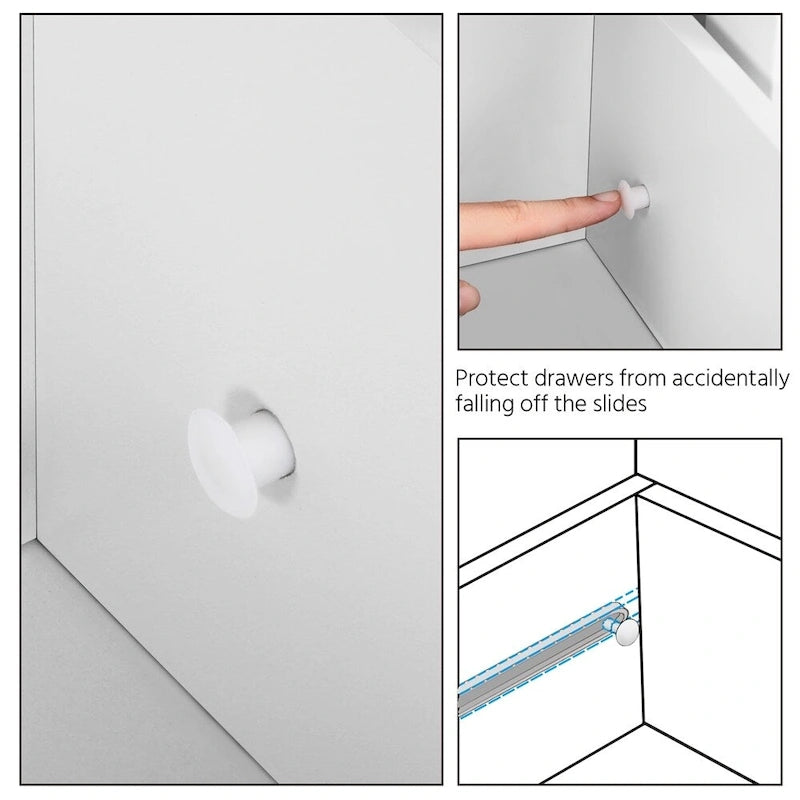 Yaheetech Bathroom Floor Cabinet Slim Bath Cabinet with 4 Drawers