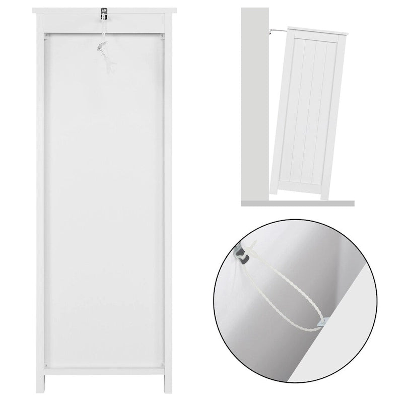 Yaheetech Bathroom Floor Cabinet Slim Bath Cabinet with 4 Drawers