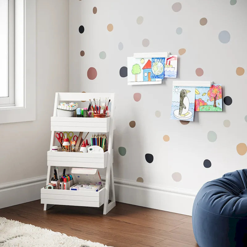 RiverRidge Home Lightweight Portable 3-Shelf Storage Caddy Organizer - White