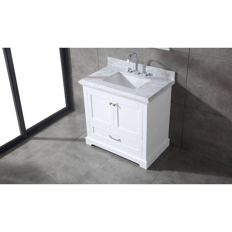 Mareo 36  Solid Wood Bathroom Vanity Set