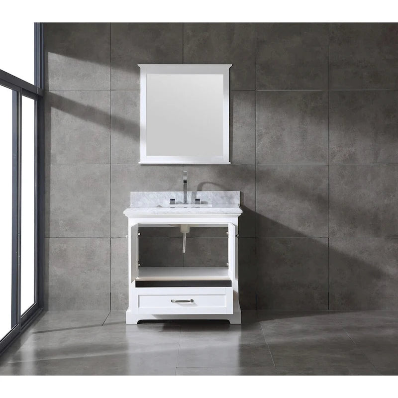 Mareo 36  Solid Wood Bathroom Vanity Set