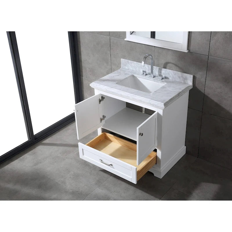 Mareo 36  Solid Wood Bathroom Vanity Set