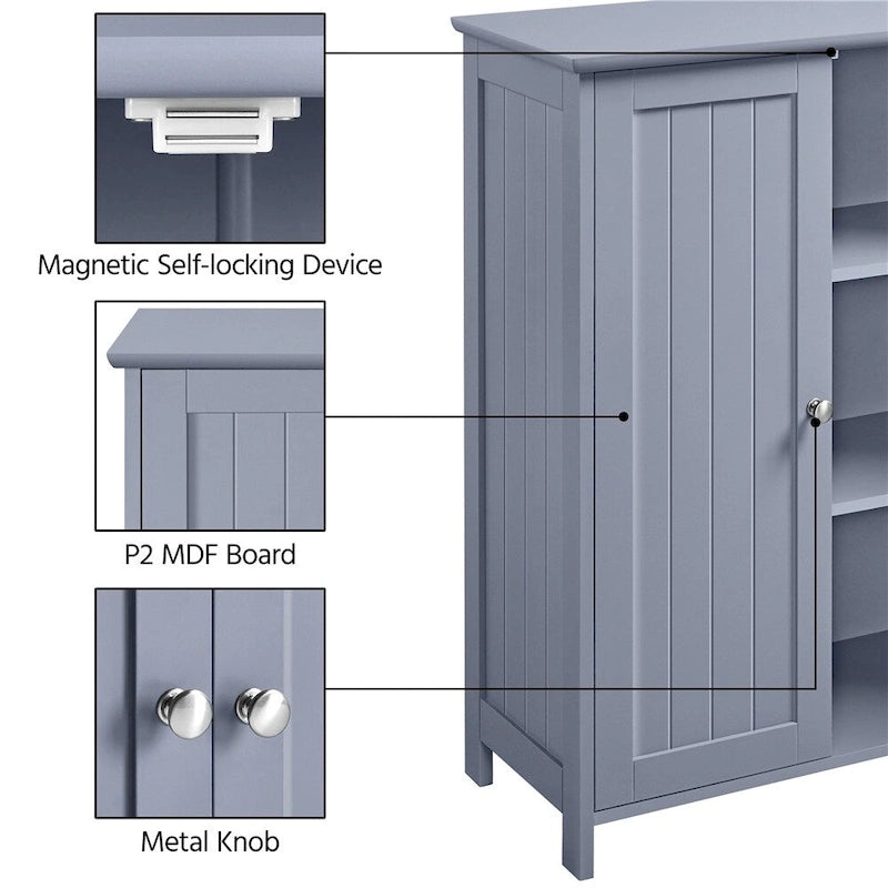 Yaheetech Floor Cabinet with 2 Doors, 2 Adjustable Shelves