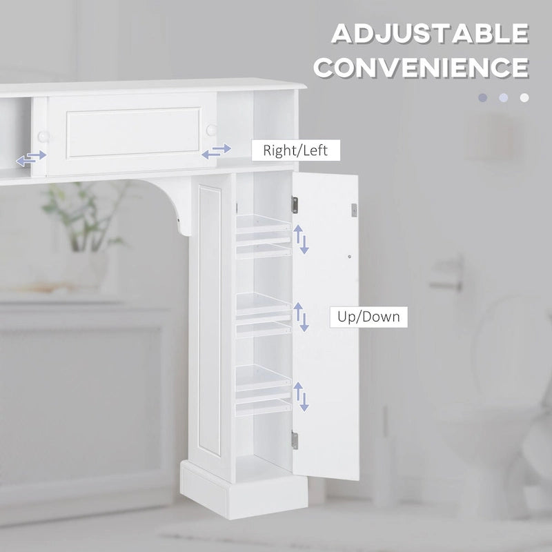 Over the Toilet Bathroom Cabinet, Freestanding Bathroom Storage Cabinet with Adjustable Shelves