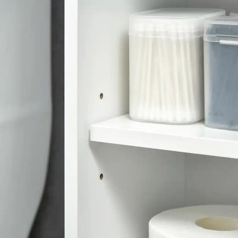 Over the Toilet Bathroom Cabinet, Freestanding Bathroom Storage Cabinet with Adjustable Shelves