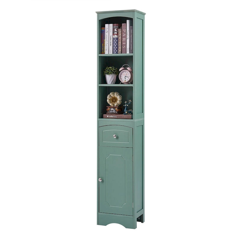 Tall Bathroom Cabinet Freestanding Storage Cabinet with Drawer - 13.4 L x 9.1 W x 66.9 H