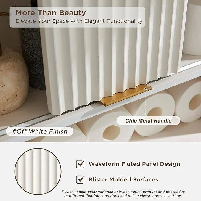 68  Tall Modern Over The Toilet Storage Cabinet, Tall Wood Space Saver - N/A