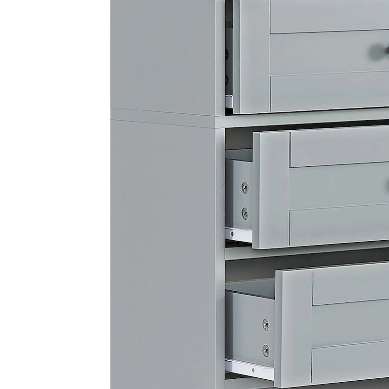Classic Bathroom Storage Cabinet with an Open Shelf, 3 Drawers and a Cabinet
