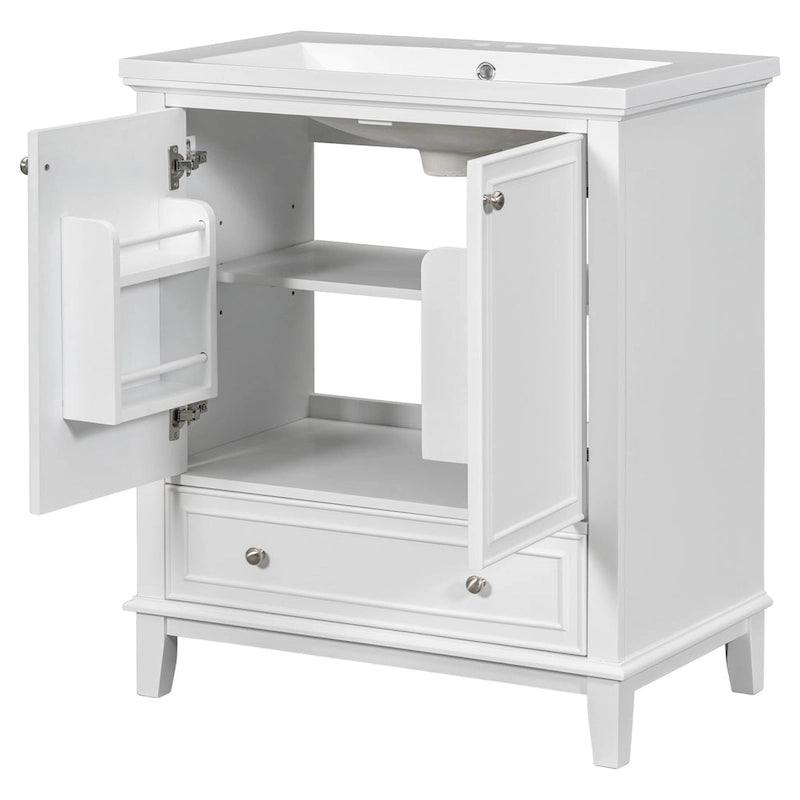 Bathroom Cabinet with Doors and Drawer