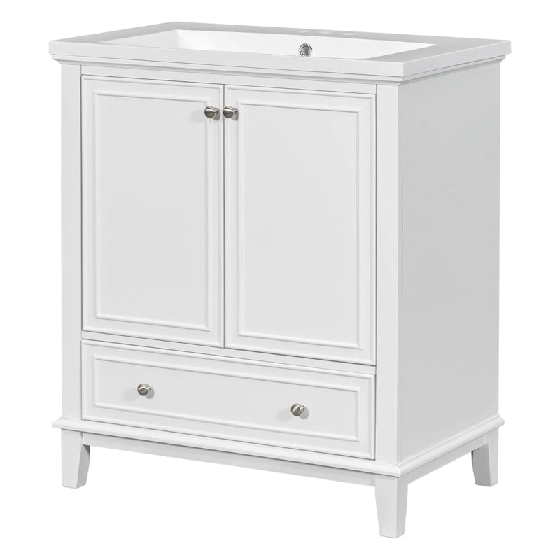 Bathroom Cabinet with Doors and Drawer