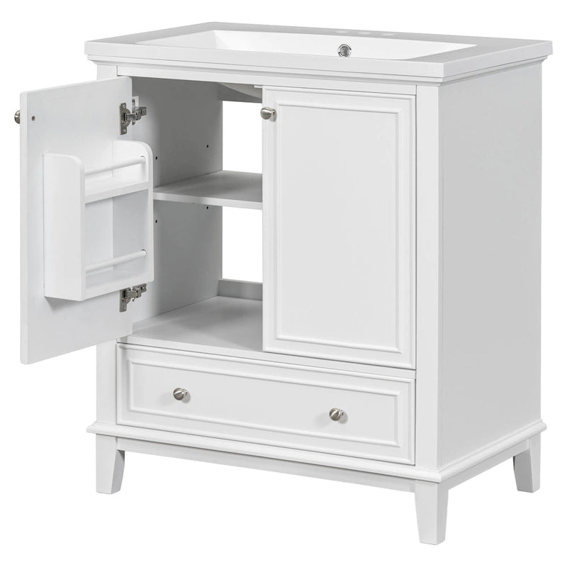 Bathroom Cabinet with Doors and Drawer