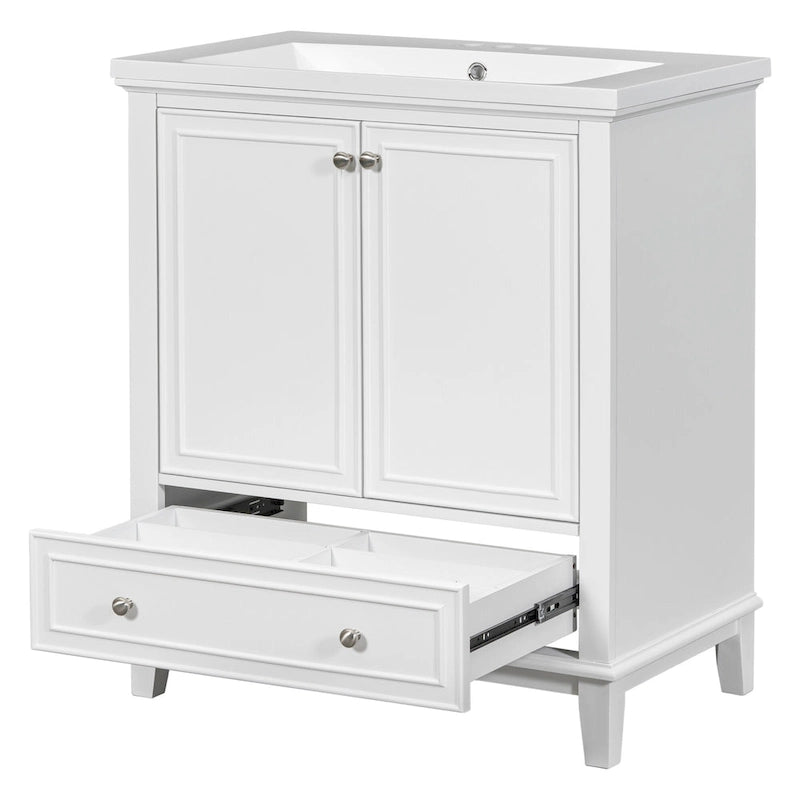 Bathroom Cabinet with Doors and Drawer