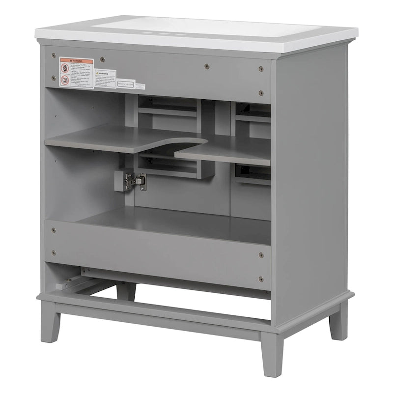 Bathroom Cabinet with Doors and Drawer