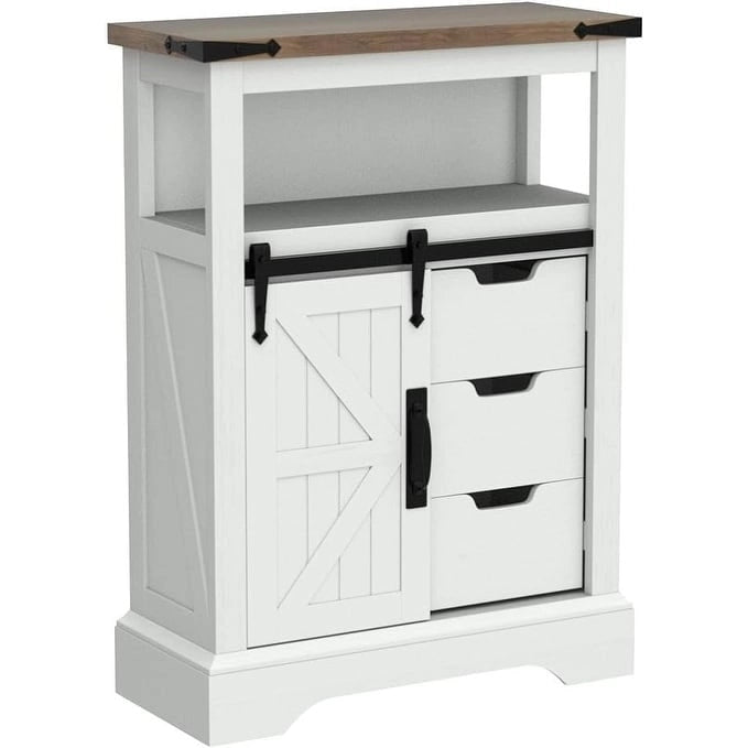 Farmhouse Bathroom Floor Cabinet, Small Storage Cabinet for Bathroom