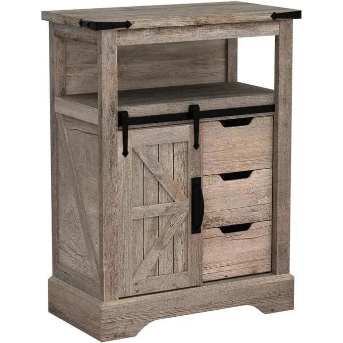 Farmhouse Bathroom Floor Cabinet, Small Storage Cabinet for Bathroom