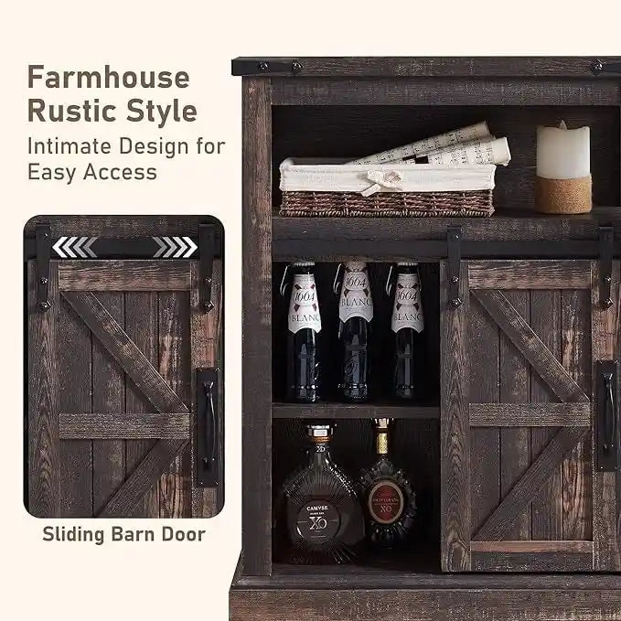 Farmhouse Bathroom Floor Cabinet, Small Storage Cabinet for Bathroom