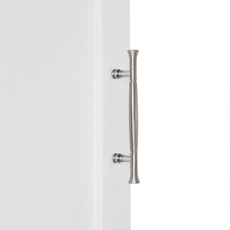 RiverRidge Somerset Corner Floor Bathroom Storage Cabinet Organizer with Doors and an Adjustable Shelf - White