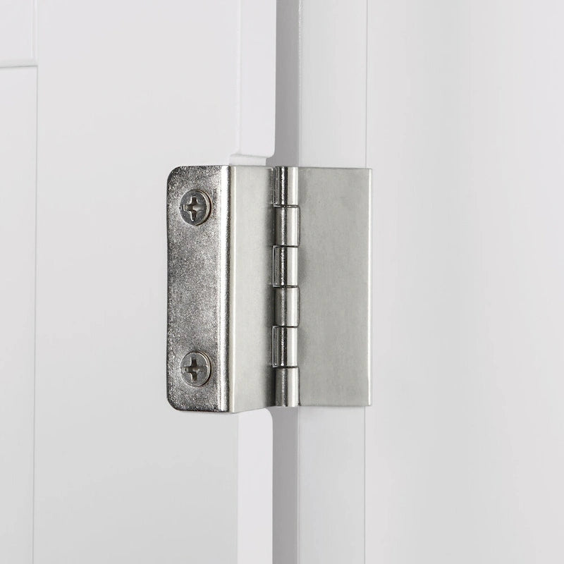 RiverRidge Somerset Corner Floor Bathroom Storage Cabinet Organizer with Doors and an Adjustable Shelf - White