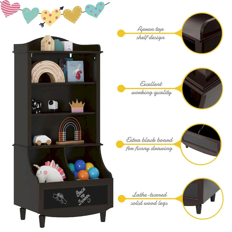 COSTARS Kids Bookshelf and Toy Storage Open Bookshelf and Toy Organizer Cabinet