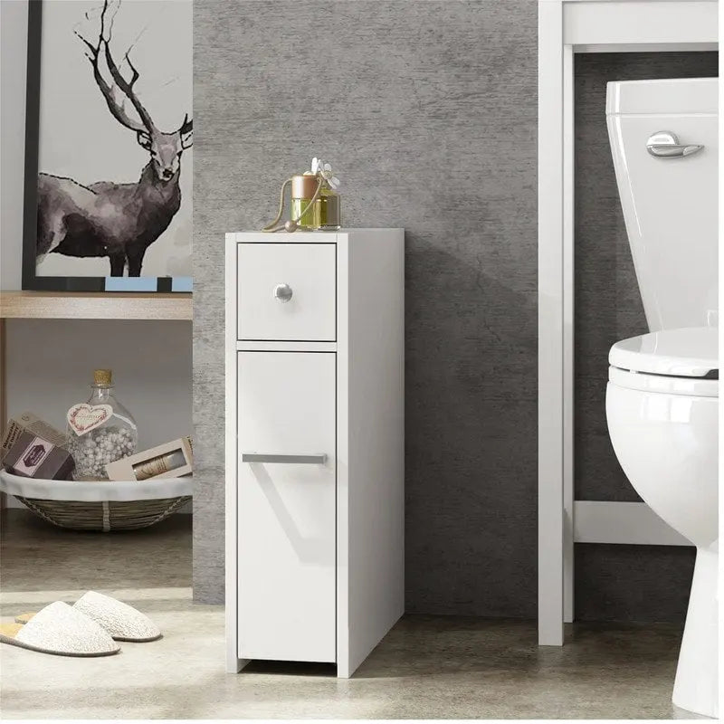 Home Slim Bathroom Storage Cabinet - 19.69 D x 6.45 W x 22.83 H