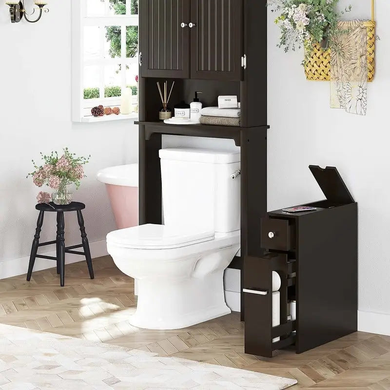 Home Slim Bathroom Storage Cabinet - 19.69 D x 6.45 W x 22.83 H