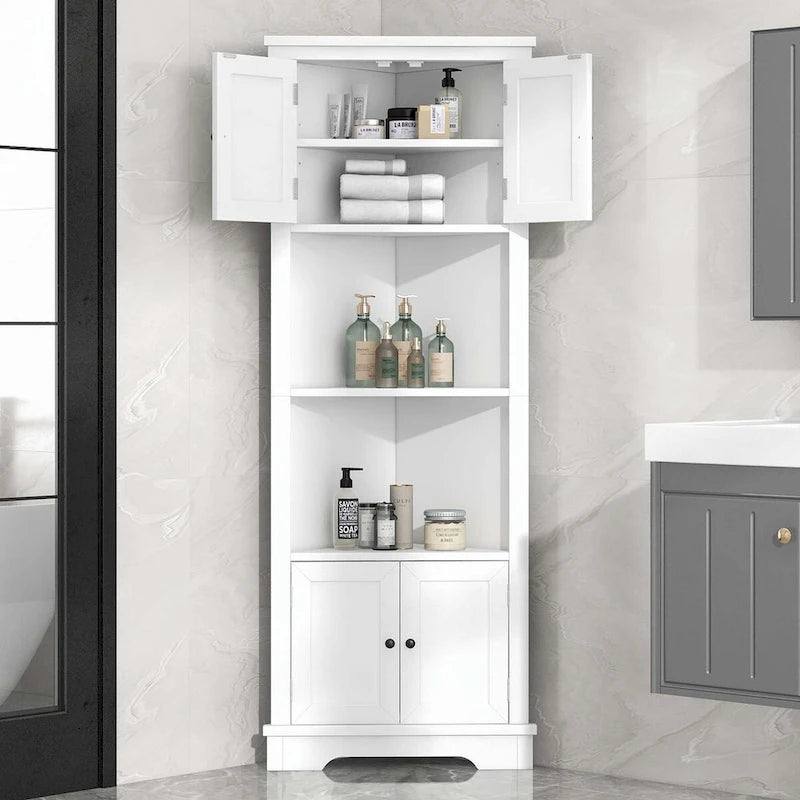 Tall Bathroom Storage Cabinet with Adjustable Shelf