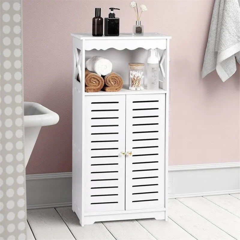 Bathroom Storage Cabinets White Floor Free Standing Cabinet - 9.5 D x 13.4 W x 29.5 H