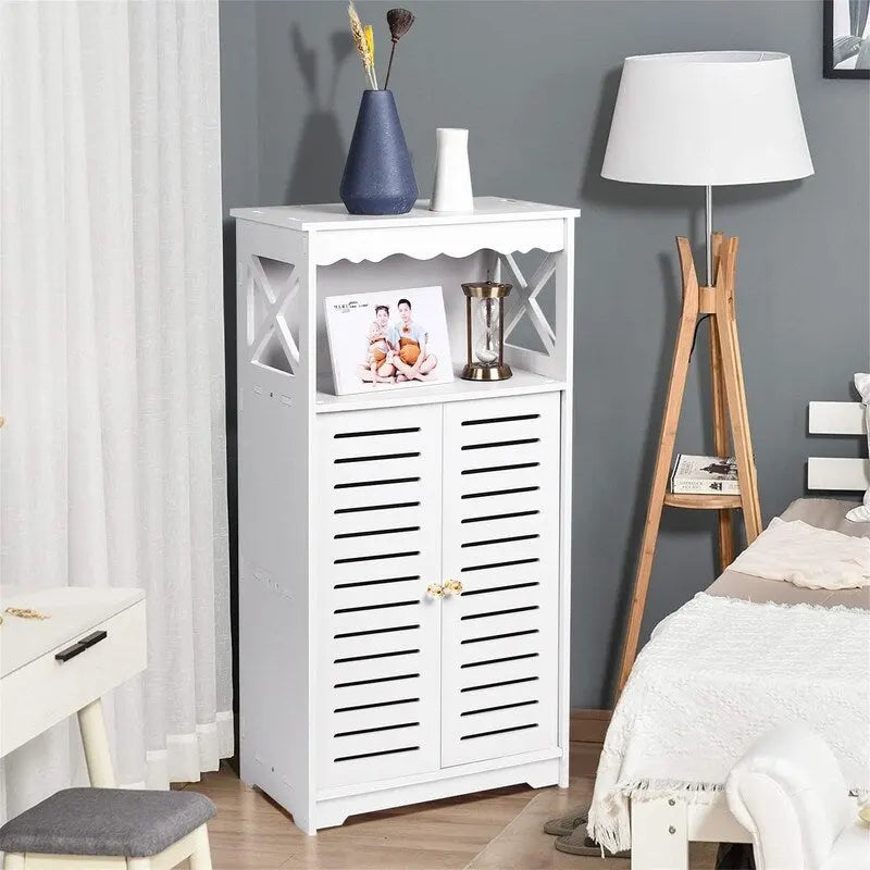 Bathroom Storage Cabinets White Floor Free Standing Cabinet - 9.5 D x 13.4 W x 29.5 H