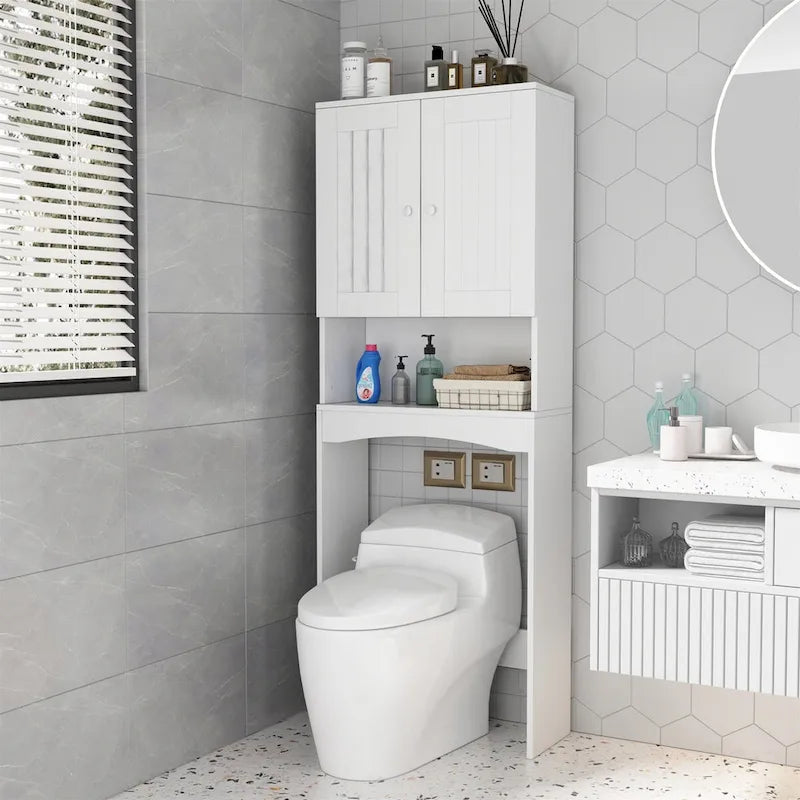 Over-The-Toilet Bathroom Storage Cabinet Organizer