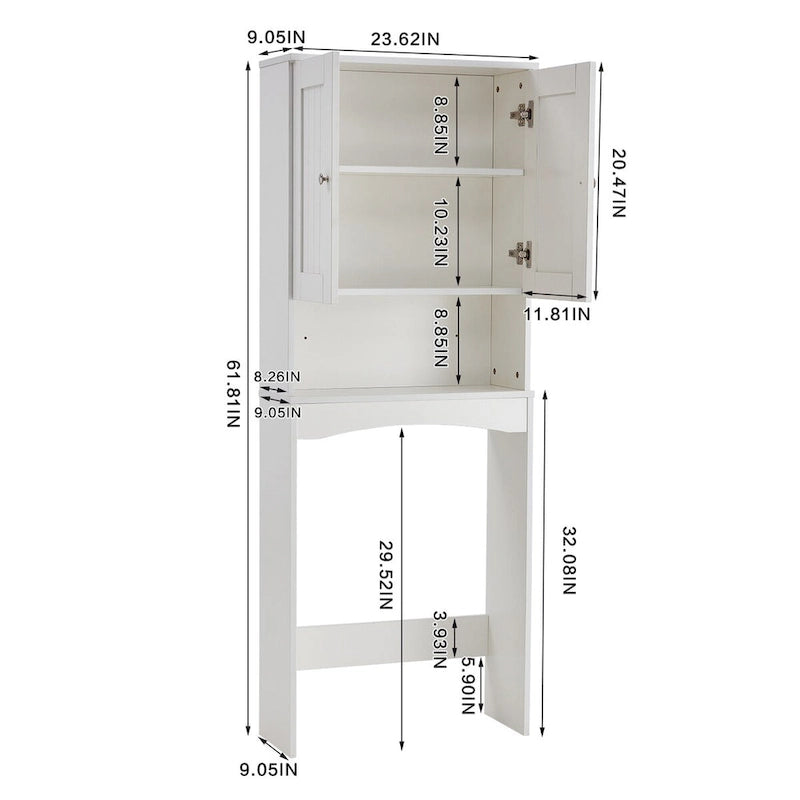 Over-The-Toilet Bathroom Storage Cabinet Organizer