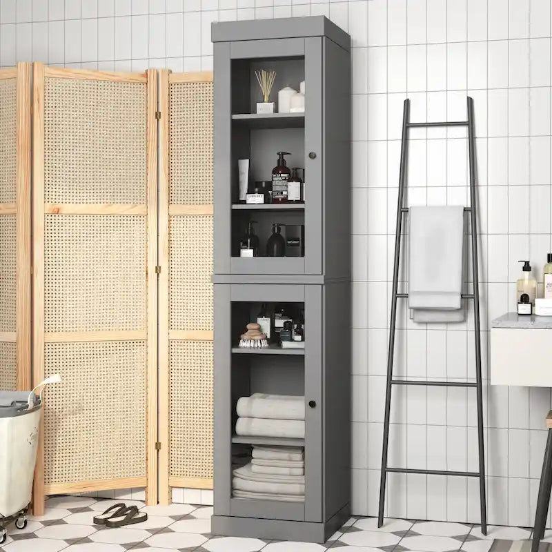100% Solid Wood 16.5  Bathroom Cabinet with Optional Doors by Palace Imports